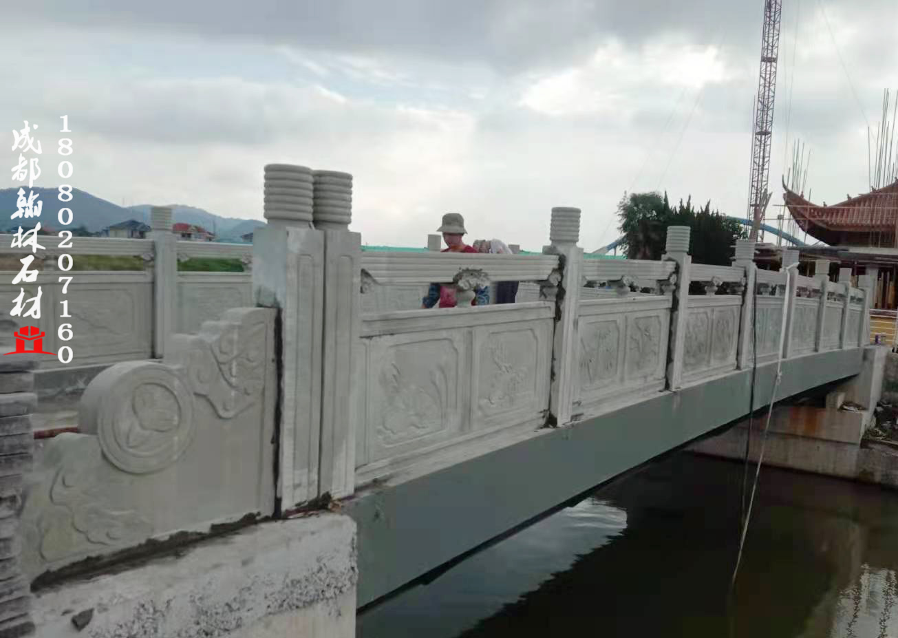 杭州萧山区工地青石桥栏杆 