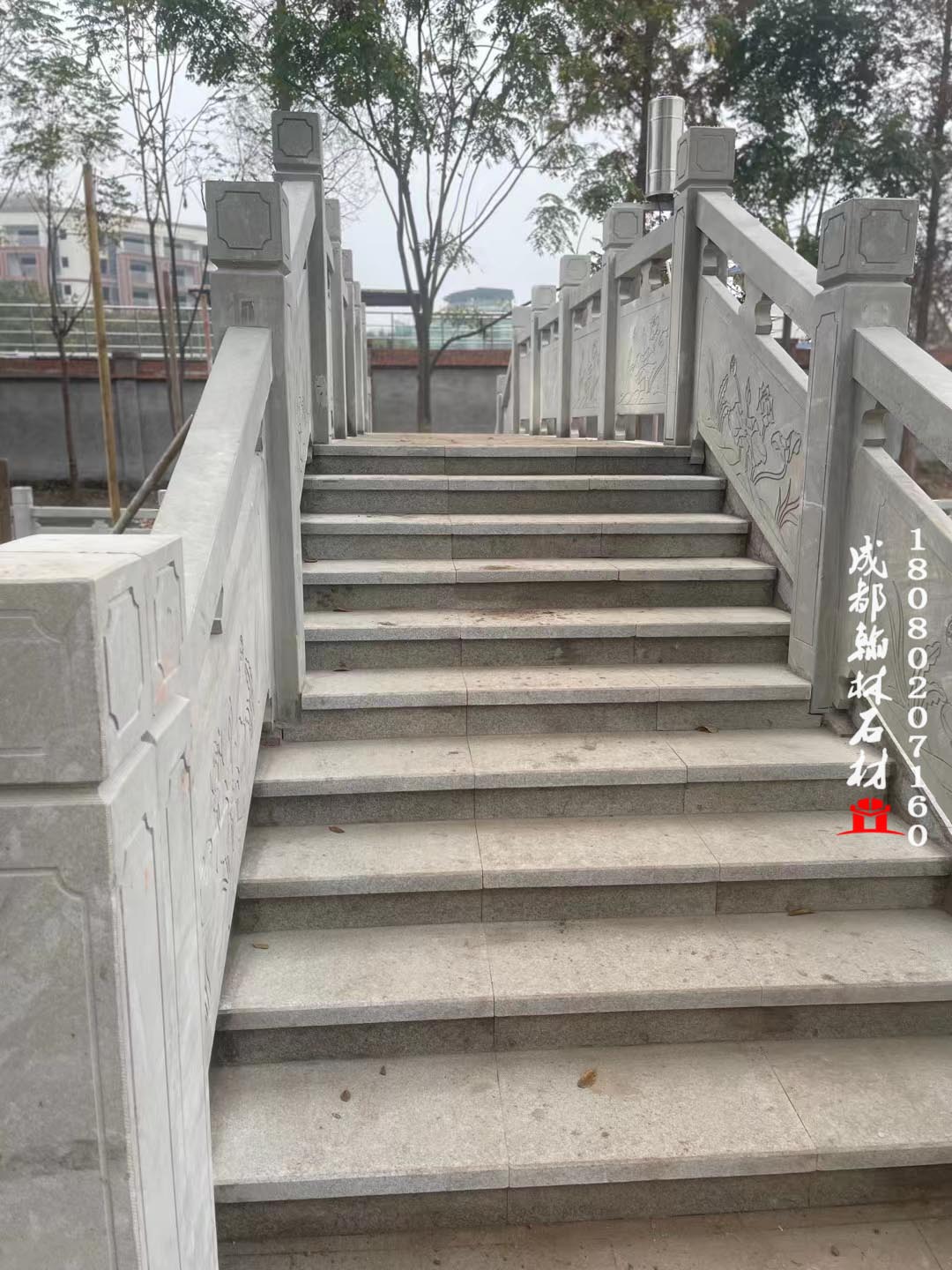 重庆市荣昌区清江镇青石河道栏杆 