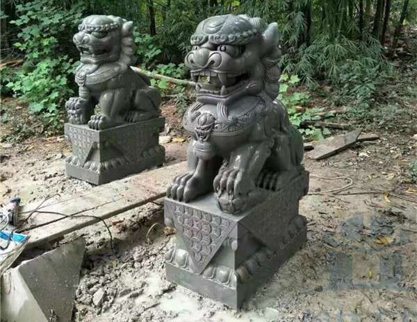 石狮子动物石雕 - 成都翰林石材有限公司 